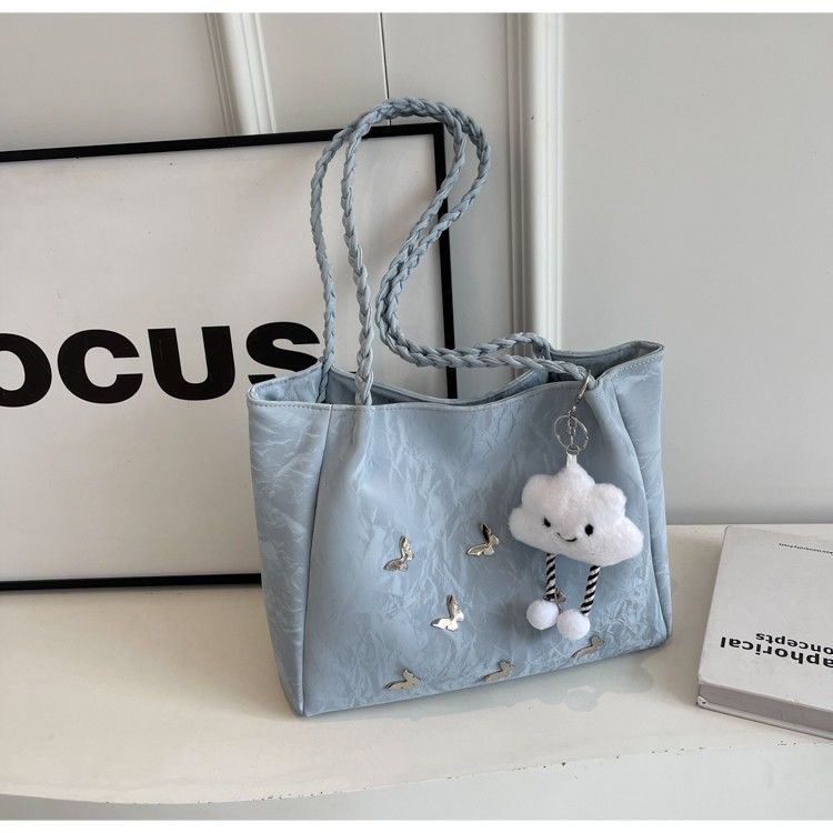 Borsa tote elegante da donna grande borsa a spalla con farfalla_voghion.com