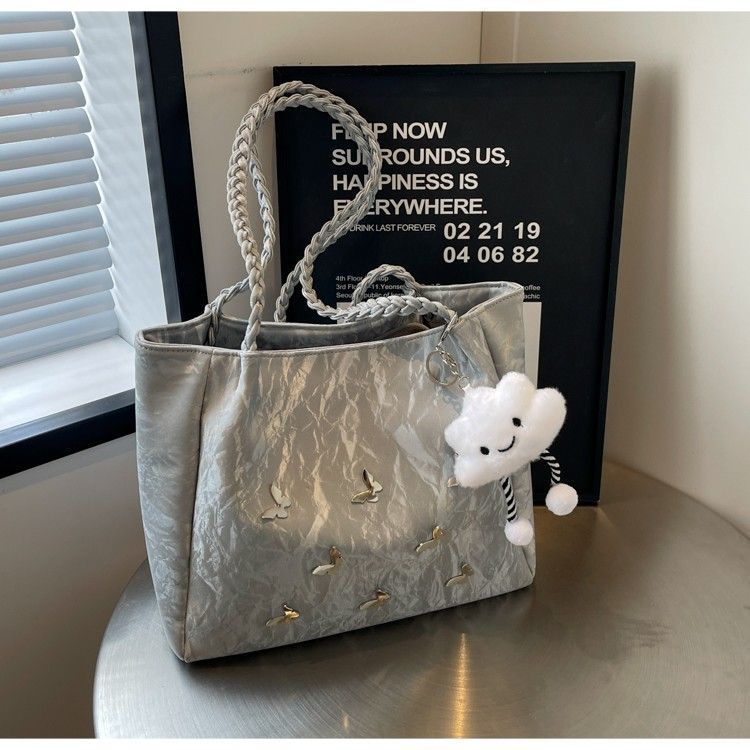 Borsa tote elegante da donna grande borsa a spalla con farfalla_voghion.com