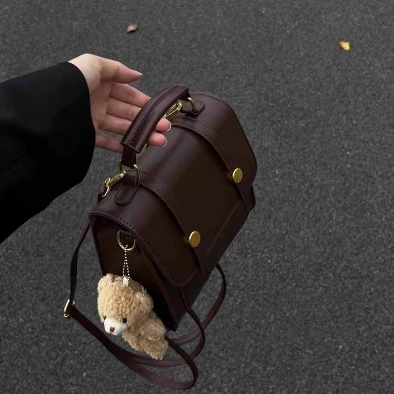 2026 New Women's Vintage Trendy Fashion Small Backpack, Large Capacity For Commuting, Ladies' Backpack And Handbag_voghion.com