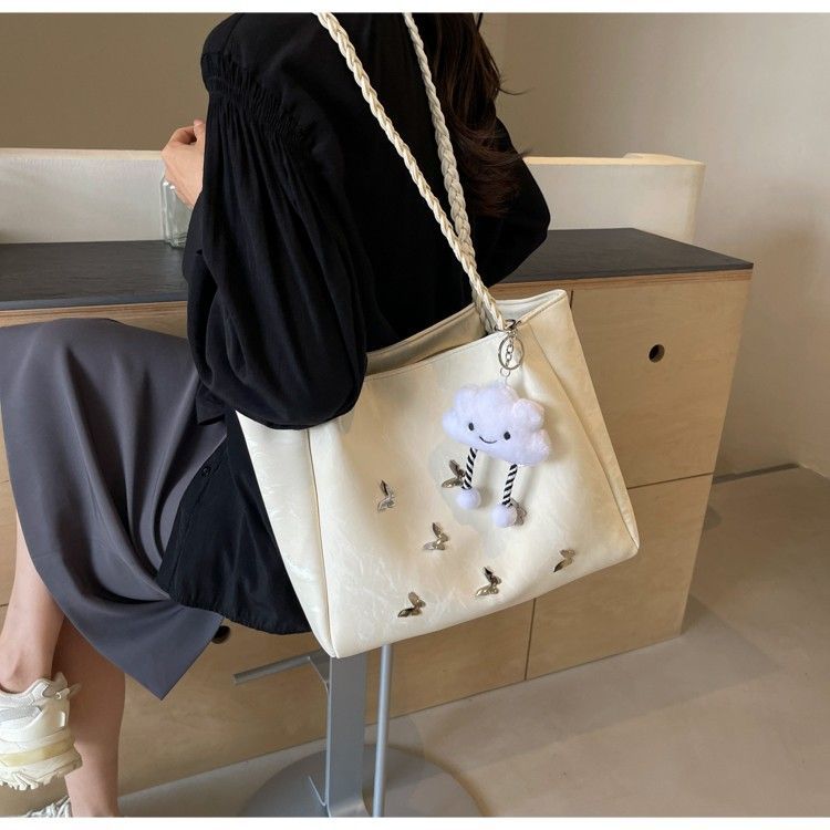 Borsa tote elegante da donna grande borsa a spalla con farfalla_voghion.com