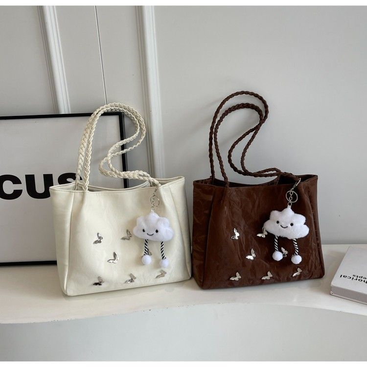 Borsa tote elegante da donna grande borsa a spalla con farfalla_voghion.com