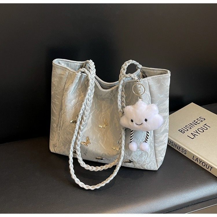 Borsa tote elegante da donna grande borsa a spalla con farfalla_voghion.com