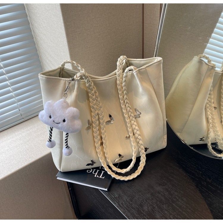 Borsa tote elegante da donna grande borsa a spalla con farfalla_voghion.com
