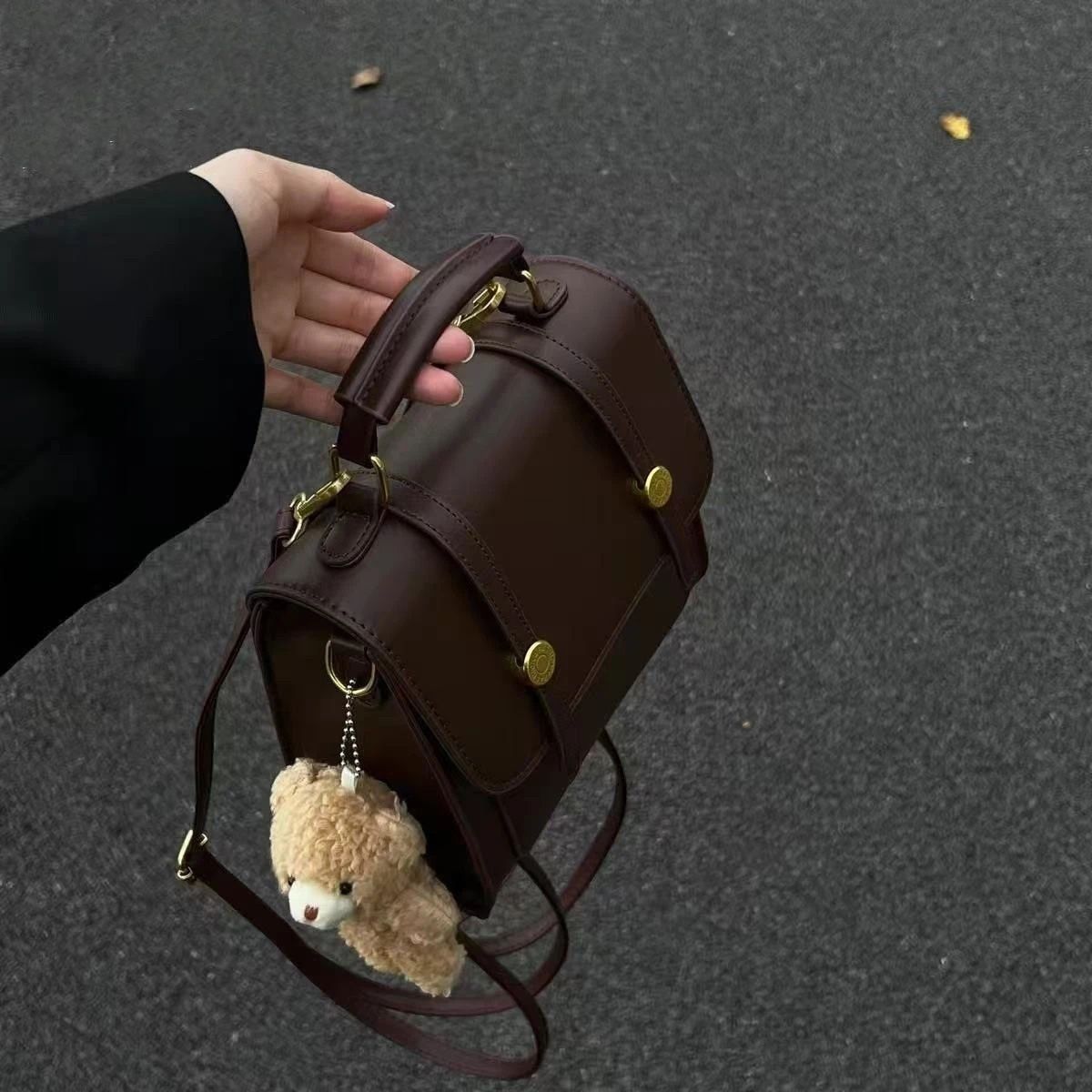 2026 New Women's Vintage Trendy Fashion Small Backpack, Large Capacity For Commuting, Ladies' Backpack And Handbag_voghion.com