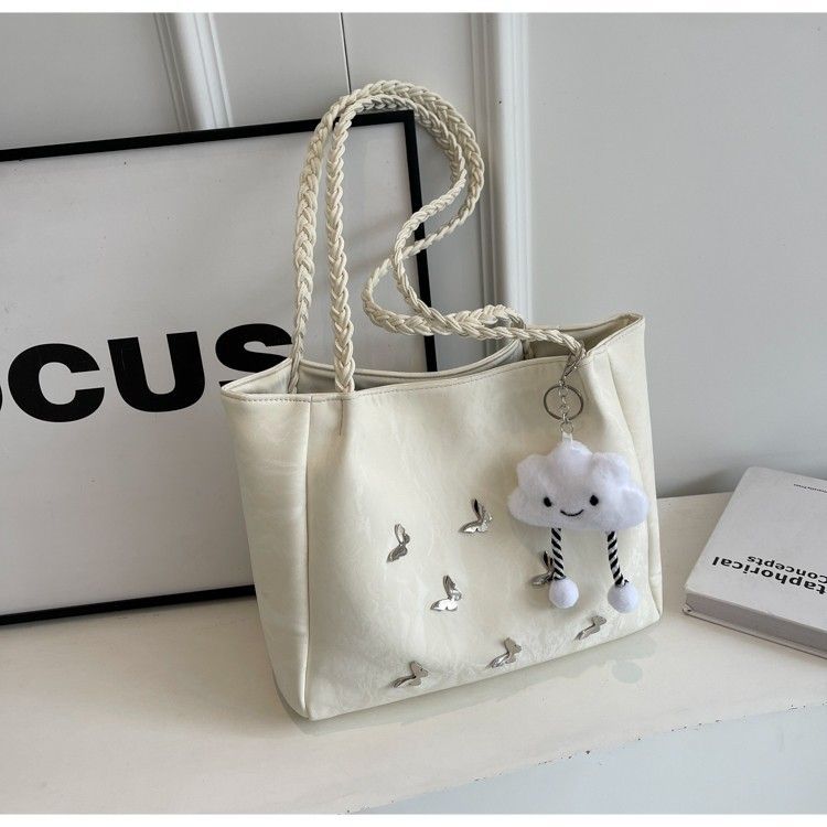 Borsa tote elegante da donna grande borsa a spalla con farfalla_voghion.com