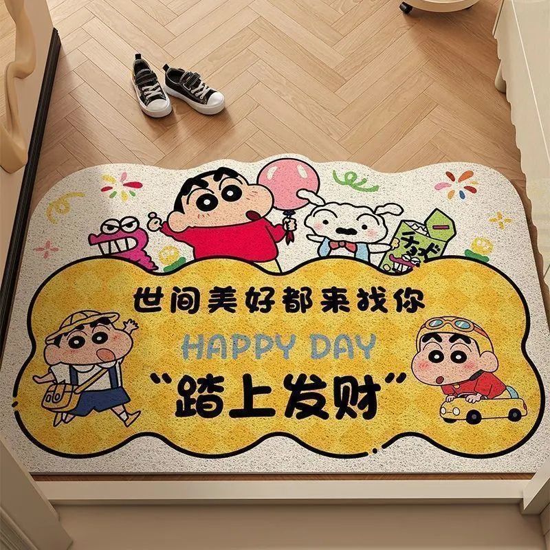 蜡笔小新耐磨硅藻泥可裁剪入户地垫玄关进门地毯玄关门口换鞋地垫 图片 2