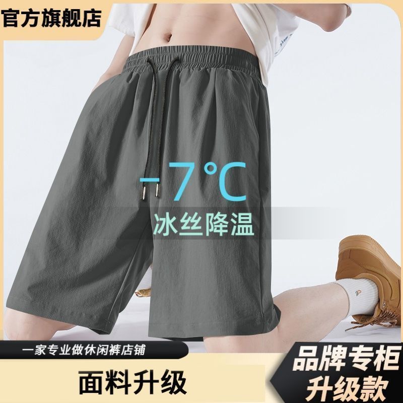 NEOTCG夏季冰丝薄款短裤男百搭宽松休闲运动五分裤外穿沙滩裤子潮 图片 5