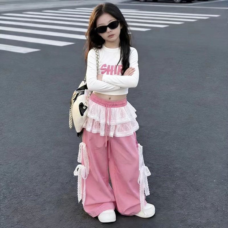 女童多巴胺套装夏装2026新款女大童超好看夏季气球裤甜酷炸街穿搭 图片 2
