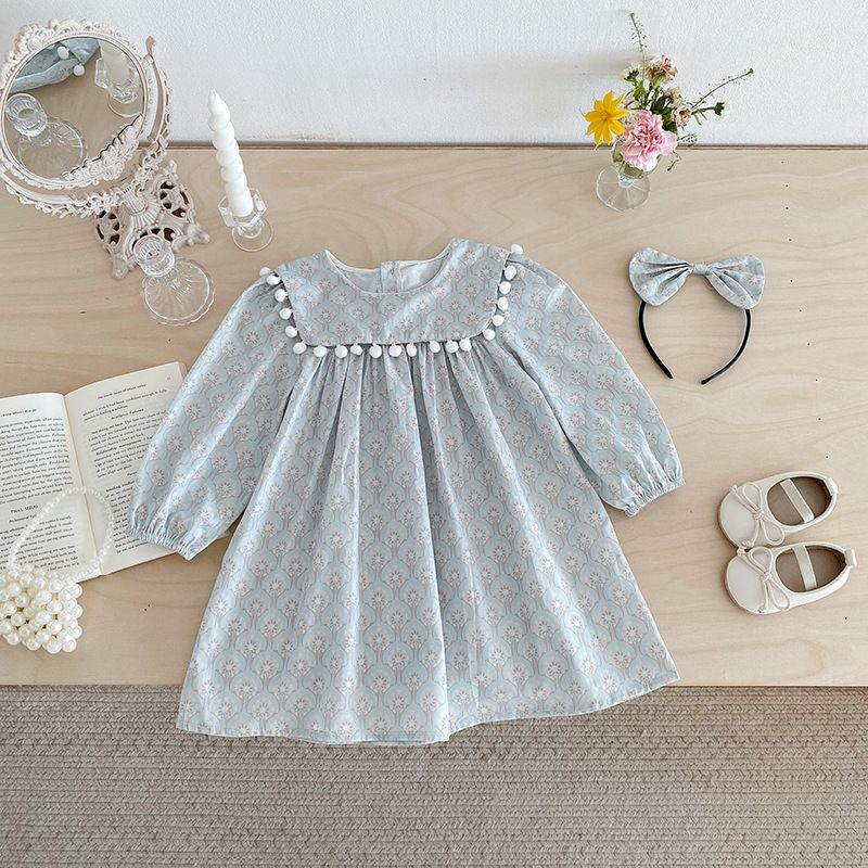 Baby Mädchen Kleid Langarm Herbststil Modische Kleidung_voghion.com