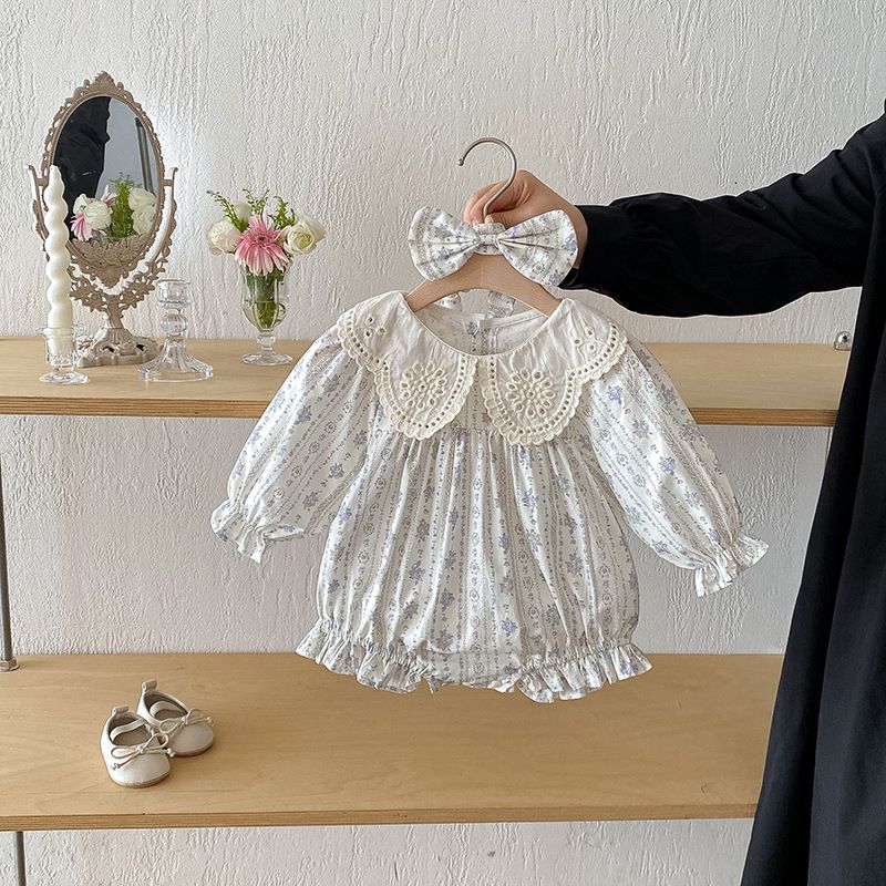 Neuer Herbst-Style Baby-Mädchen-Strampler mit Reverskragen, langärmeliges Kleid mit Waldmotiv, süße Schwester 26 für Mädchen_voghion.com