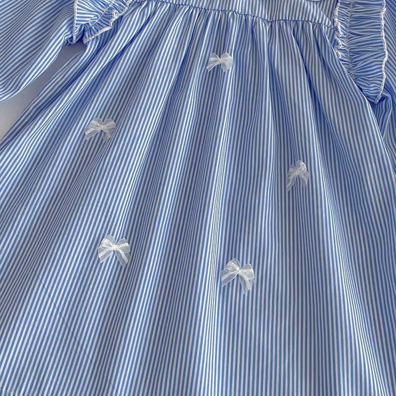 Mädchen Langarm Kleid Gestreiftes Freizeitkleid Für Den Herbst_voghion.com