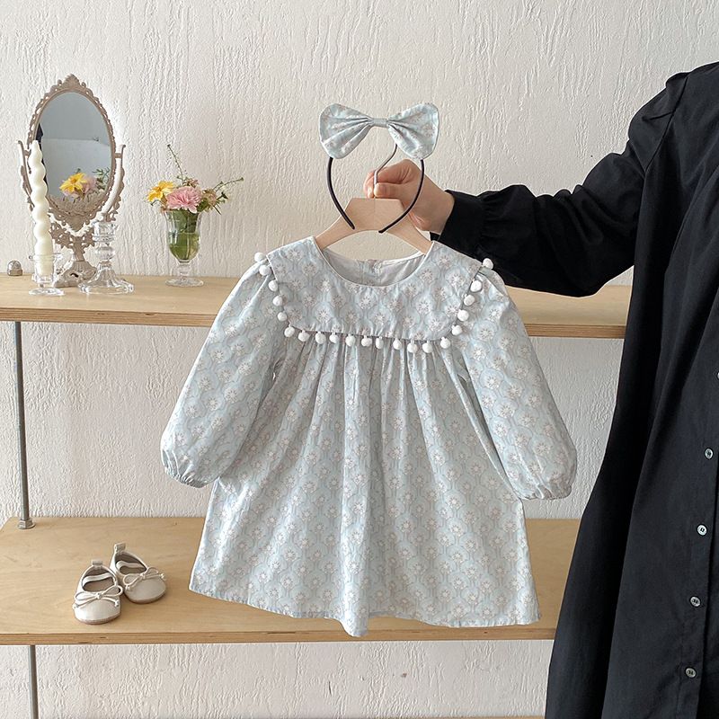 Herbst-Strampler Dreieck 2026 Langärmeliges Mädchenkleid im koreanischen Stil, stylische Kinderkleidung für Schwestern_voghion.com