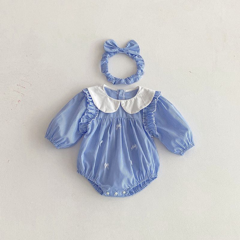 Mädchen Langarm Kleid Gestreiftes Freizeitkleid Für Den Herbst_voghion.com