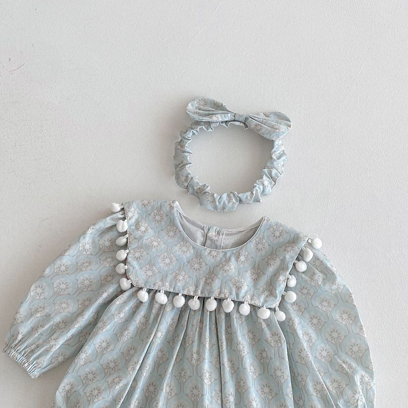 Baby Mädchen Kleid Langarm Herbststil Modische Kleidung_voghion.com