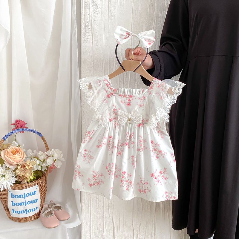 Combinaison d'été pour bébé fille, robe princesse, collection 2026, élégante en dentelle, tenue parfaite pour la naissance d'une petite sœur._voghion.com