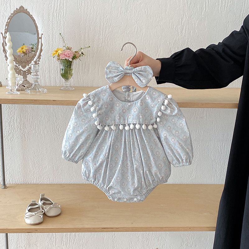 Herbst-Strampler Dreieck 2026 Langärmeliges Mädchenkleid im koreanischen Stil, stylische Kinderkleidung für Schwestern_voghion.com