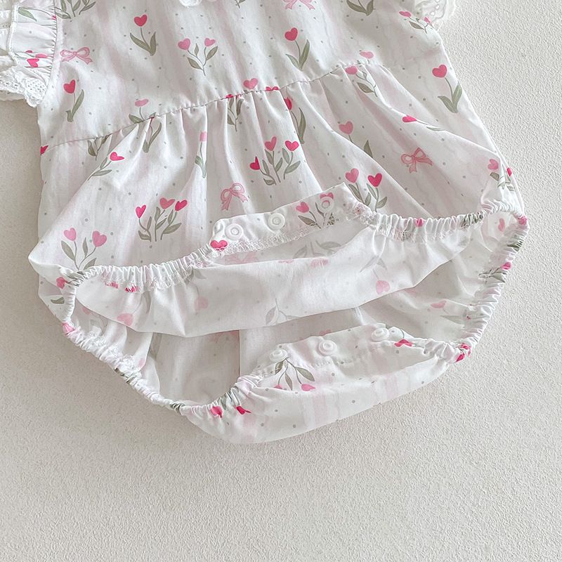 Atmosphärischer Spitzen-spieler Für Mädchen Sommerkleid_voghion.com