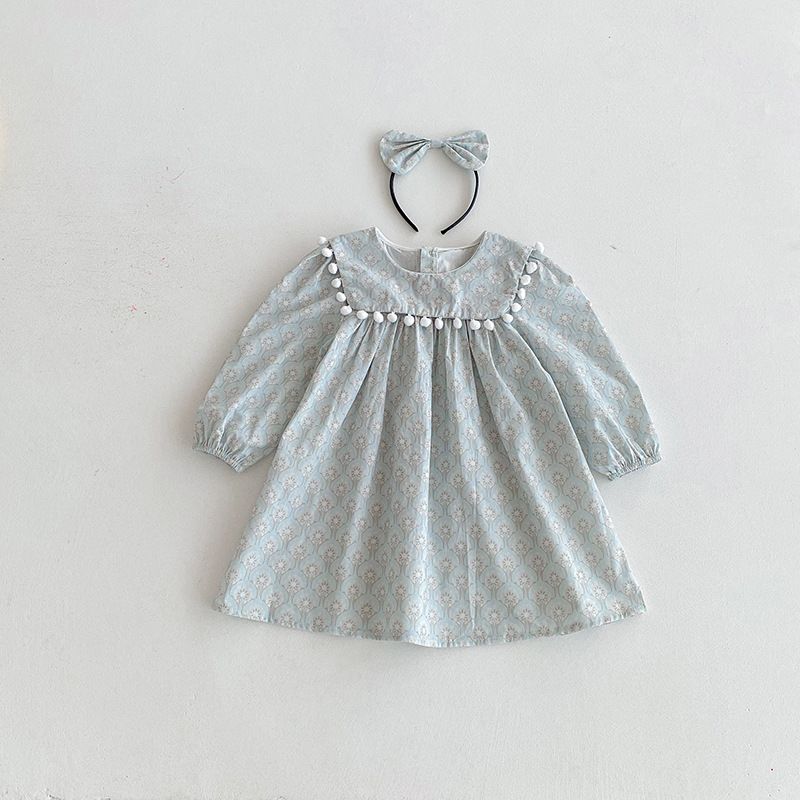Baby Mädchen Kleid Langarm Herbststil Modische Kleidung_voghion.com