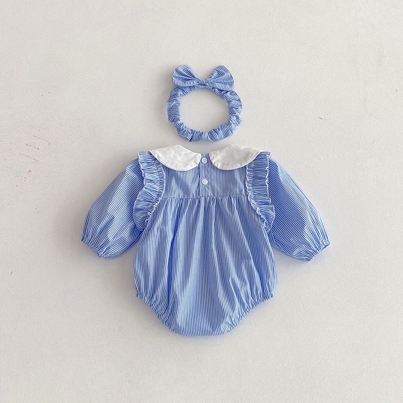 Mädchen Langarm Kleid Gestreiftes Freizeitkleid Für Den Herbst_voghion.com