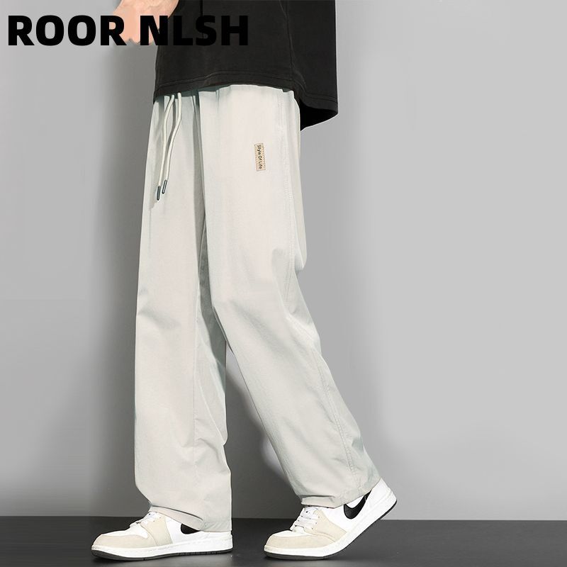 ROOR NLSH新款速干冰丝裤子男夏季休闲裤宽松运动直筒长裤男薄款