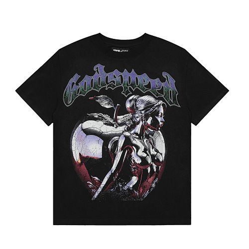 Skull Washed Summer Ins High Street Dark Style Unisex T-Shirts_viptrois.com