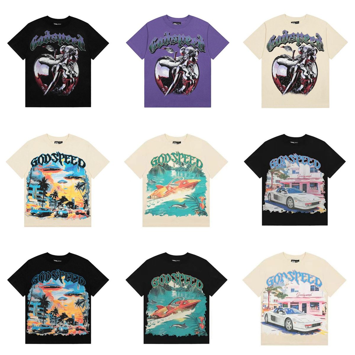 Skull Washed Summer Ins High Street Dark Style Unisex T-Shirts_viptrois.com