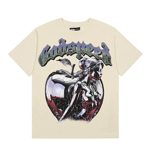 Skull Washed Summer Ins High Street Dark Style Unisex T-Shirts_viptrois.com