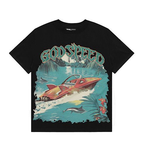 Skull Washed Summer Ins High Street Dark Style Unisex T-Shirts_viptrois.com