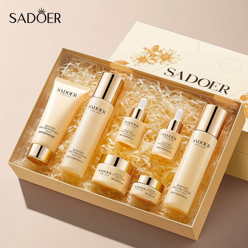 SADOER上朵臻颜花蜜七件套 补水保湿嫩肤护肤品套装滋润提亮