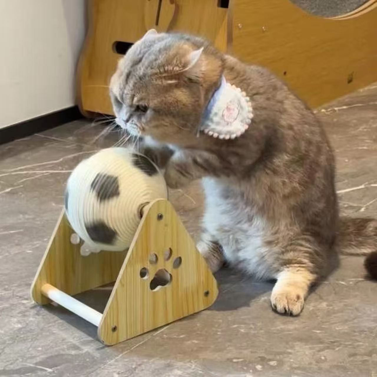 麻绳猫抓球立式耐磨不掉屑自嗨解闷磨爪神器猫抓板玩具球
