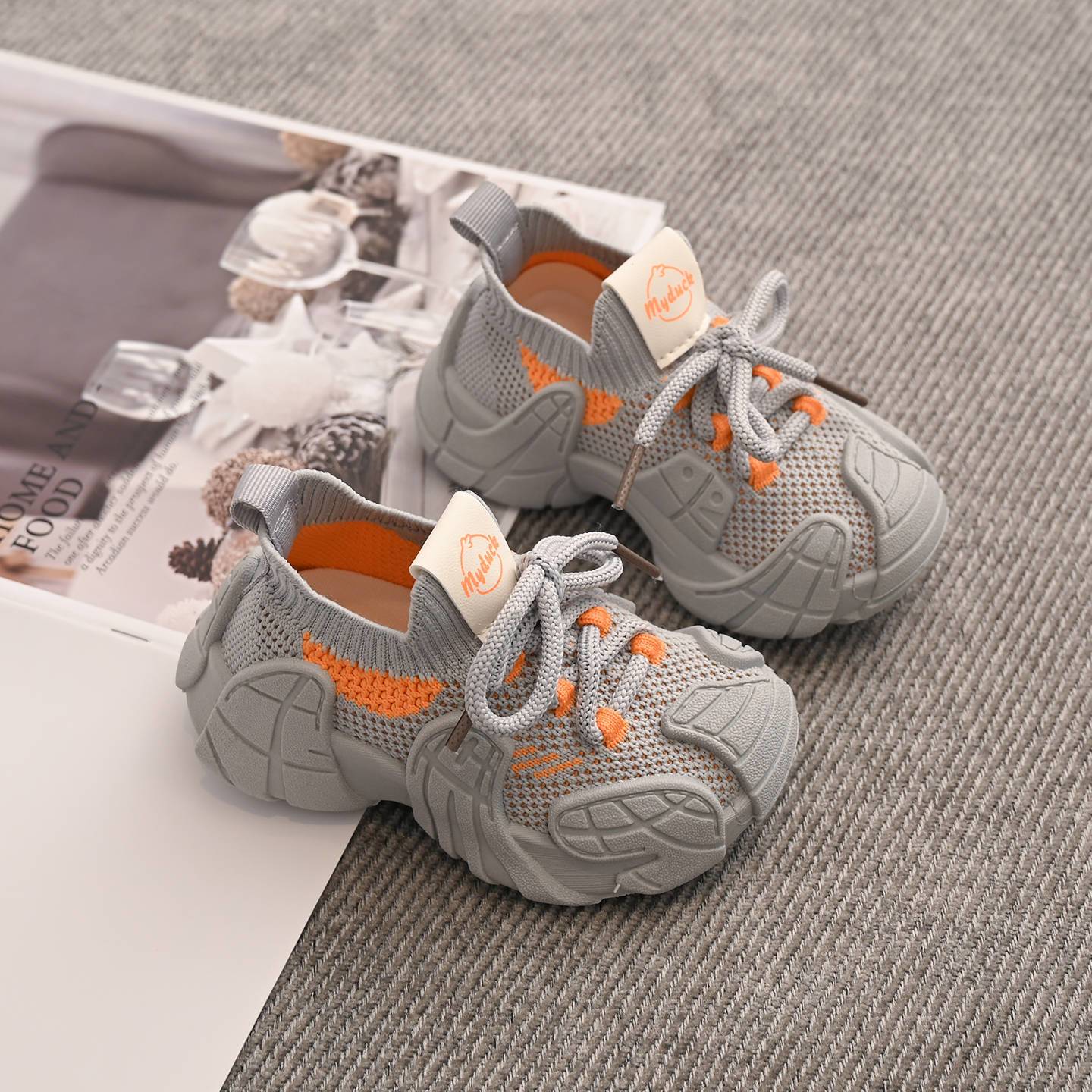 Flyknit-Sneaker für Kinder, Frühjahr/Herbst 2026 – Atmungsaktive Mesh-Slipper für Mädchen und Jungen, ideal für ältere Kinder_voghion.com