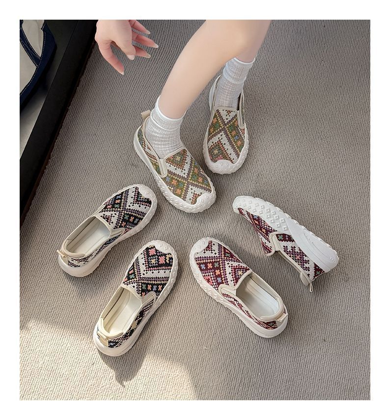 2026 Non-slip Wear-resistant Women's Sports Spring And Autumn Slip-on Soft-soled Breathable Casual Shoes_vogvips.com