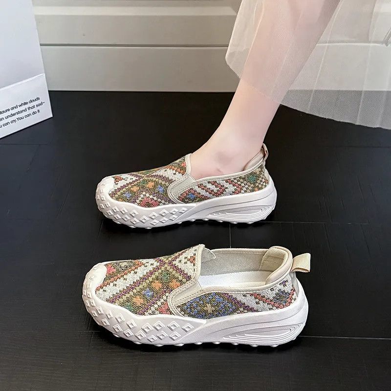 2026 Non-slip Wear-resistant Women's Sports Spring And Autumn Slip-on Soft-soled Breathable Casual Shoes_vogvips.com
