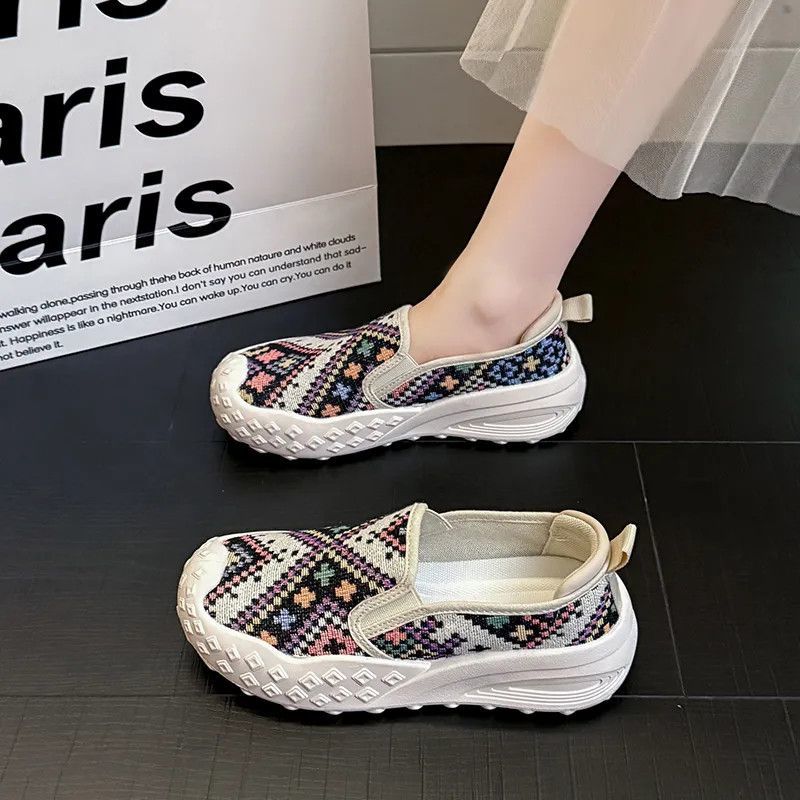 2026 Non-slip Wear-resistant Women's Sports Spring And Autumn Slip-on Soft-soled Breathable Casual Shoes_vogvips.com