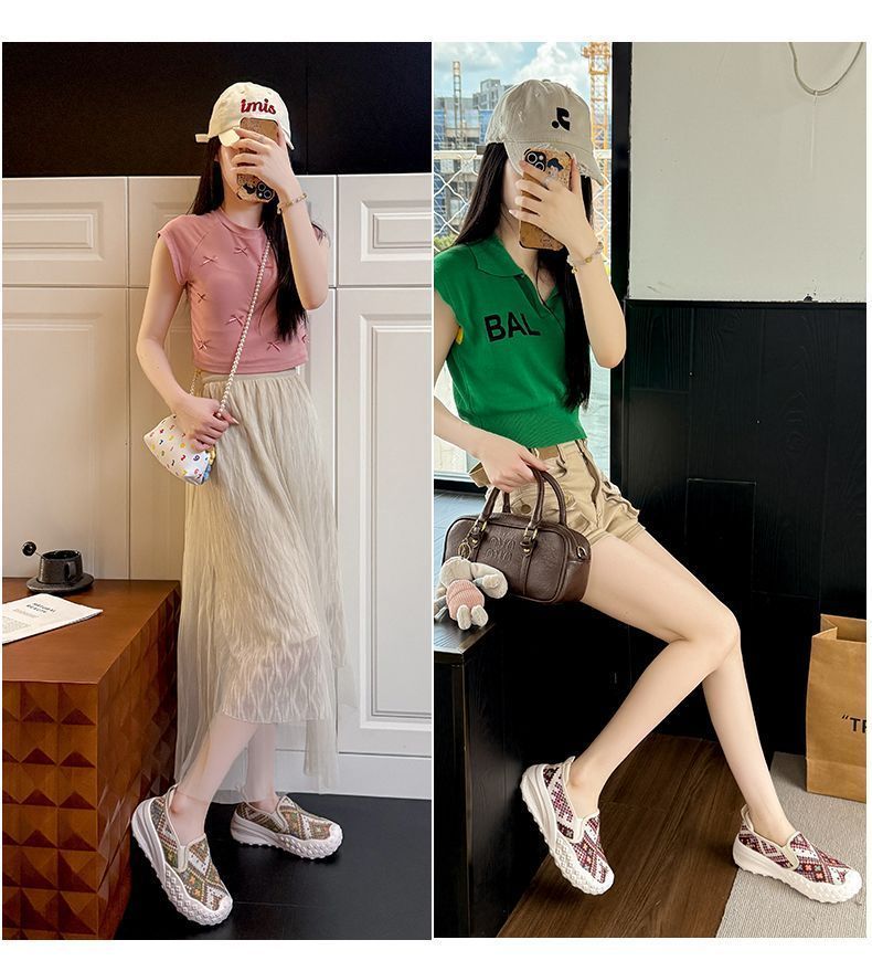 2026 Non-slip Wear-resistant Women's Sports Spring And Autumn Slip-on Soft-soled Breathable Casual Shoes_vogvips.com