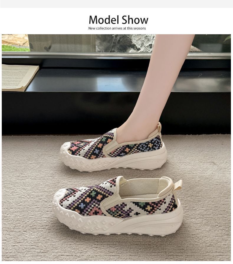 2026 Non-slip Wear-resistant Women's Sports Spring And Autumn Slip-on Soft-soled Breathable Casual Shoes_vogvips.com