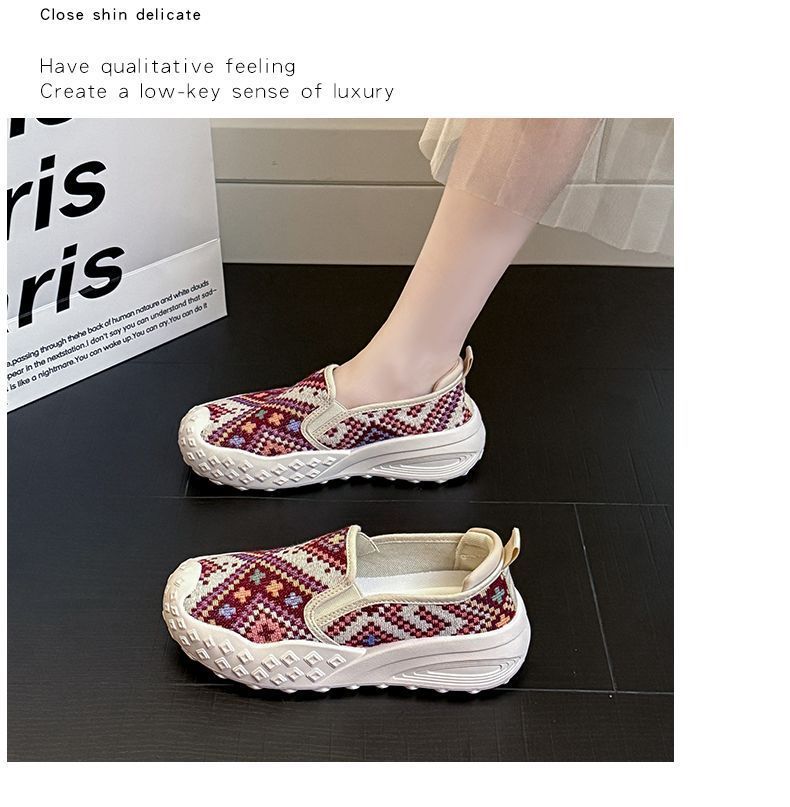 2026 Non-slip Wear-resistant Women's Sports Spring And Autumn Slip-on Soft-soled Breathable Casual Shoes_vogvips.com