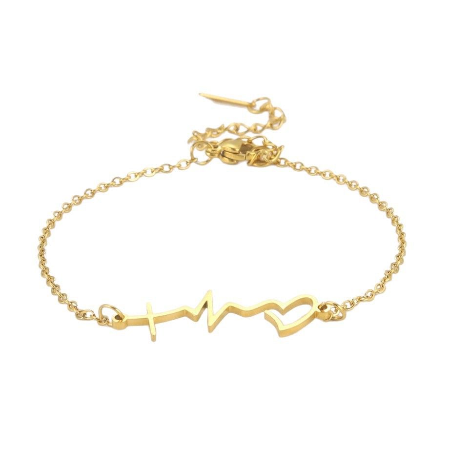 Summer New Women's Bracelet, Fashionable Ins-style Line ECG Design, Hollow Elegant Anklet_desvips.com