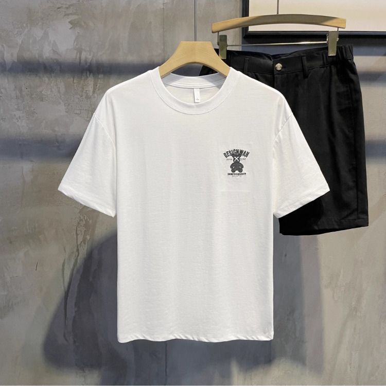 Trendy Mechanical Violent Bear Print Pure Cotton Short-sleeve T-shirt, Cool And Unique, Stylish For Boys, Summer_viptrois.com