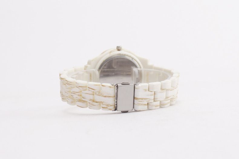 Men's Minimalist Quartz Watch With Wood Grain Dial And Strap_voghion.com