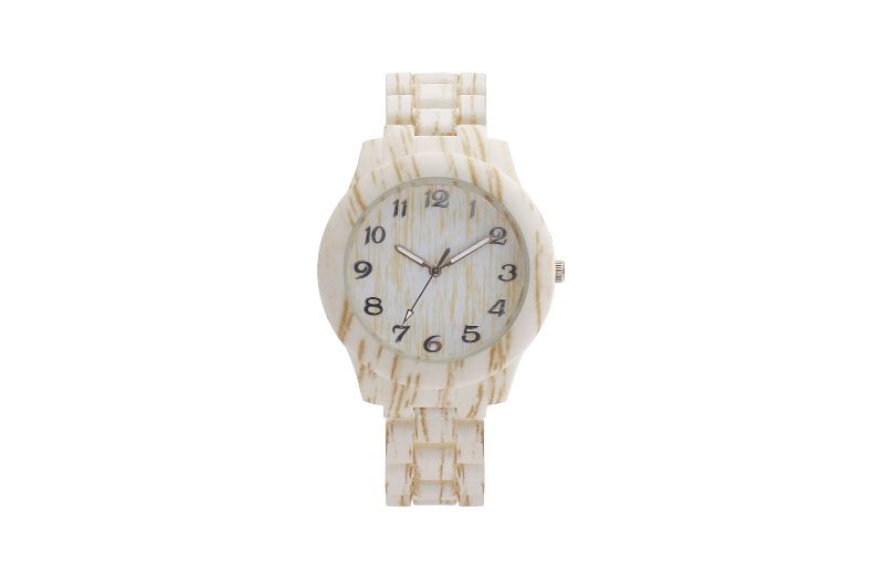 Men's Minimalist Quartz Watch With Wood Grain Dial And Strap_voghion.com