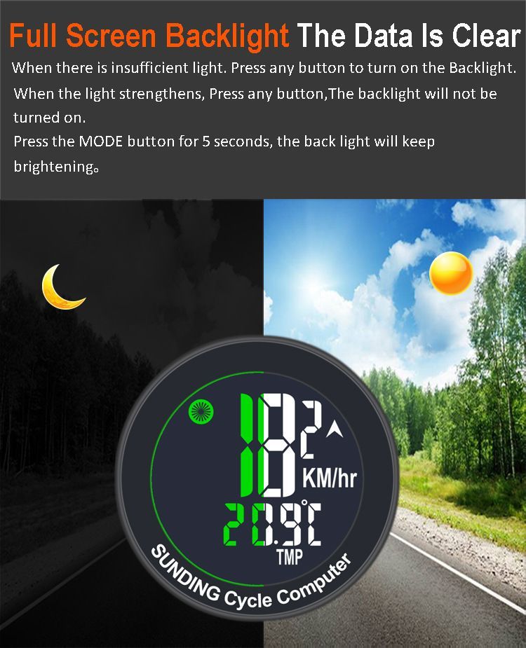 Wireless Bicycle Computer Speedometer And Odometer For Cycling_voghion.com