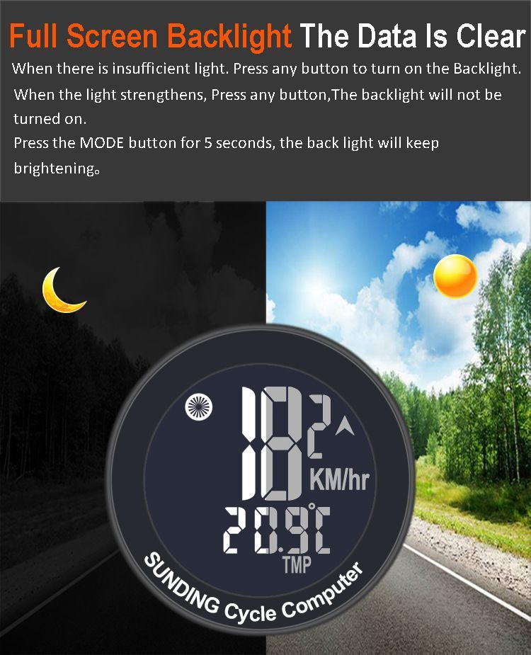 Wireless Bicycle Computer Speedometer And Odometer For Cycling_voghion.com