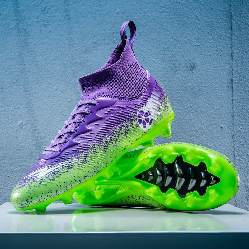 Nouvelles chaussures de football montantes d'été CR7 pour gazon synthétique, pour hommes et femmes, avec crampons longs de haute qualité pour l'entraînement des jeunes étudiants et des élèves._voghion.com