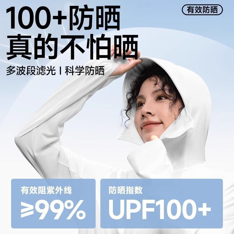 UPF50+新款夏季男士防晒衣外套山系骑行钓鱼冰丝原纱大帽檐防晒服 图片 4