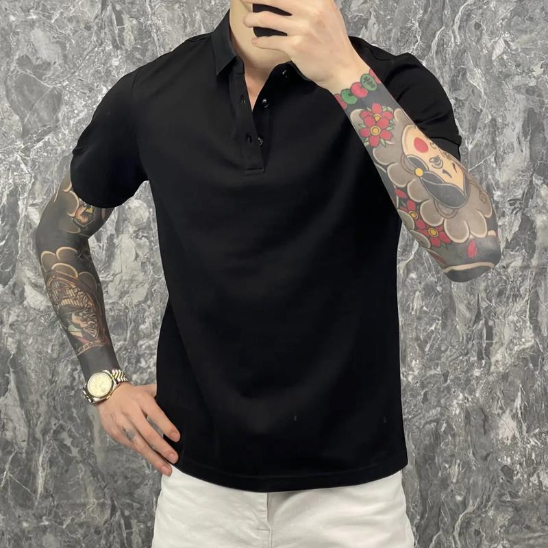 潮牌纯色POLO短袖T恤夏季同款休闲修身