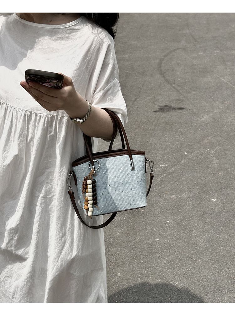 Borsa a secchiello donna piccola retro borsa a tracolla versatile_voghion.com