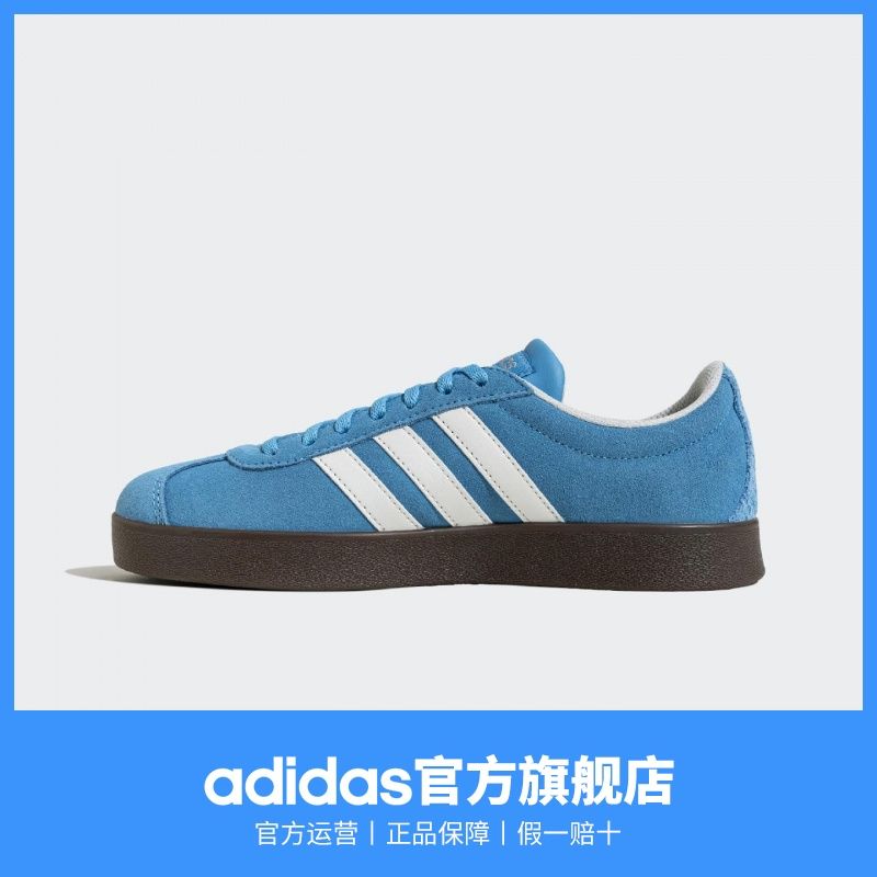 「T头鞋」adidas阿迪达斯轻运动VL COURT男女复古休闲板鞋德训鞋JS4594 图片 5
