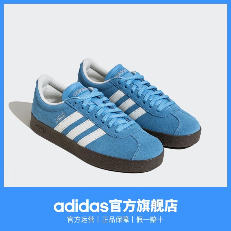 「T头鞋」adidas阿迪达斯轻运动VL COURT男女复古休闲板鞋德训鞋JS4594 图片 4