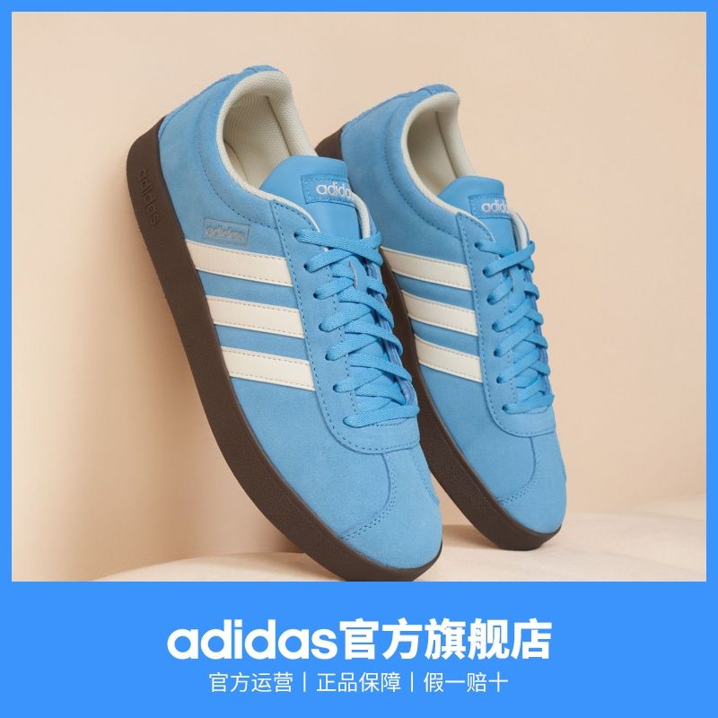 「T头鞋」adidas阿迪达斯轻运动VL COURT男女复古休闲板鞋德训鞋JS4594 图片 2